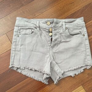 Altar'd State Shadow Grey, Light Purple Cut-Off Denim Shorts 25 / 1